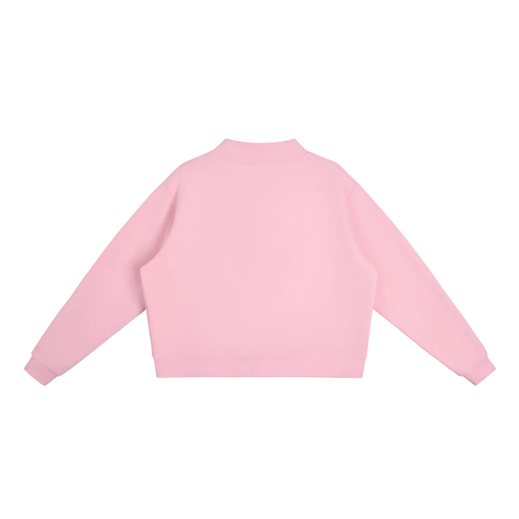 Essential Fleece Mock-Neck Crew Sweatshirt