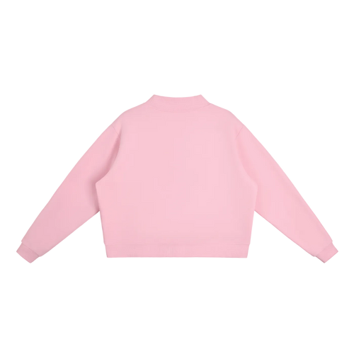 Essential Fleece Mock-Neck Crew Sweatshirt