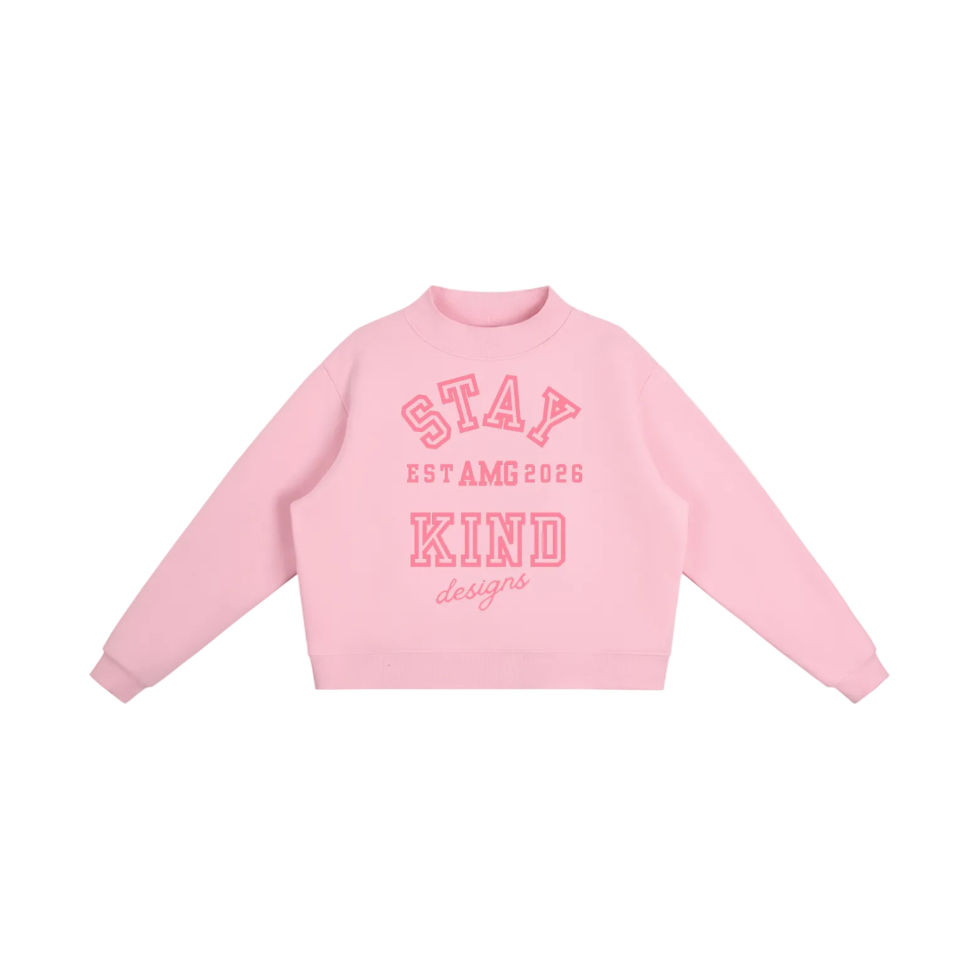 Essential Fleece Mock-Neck Crew Sweatshirt