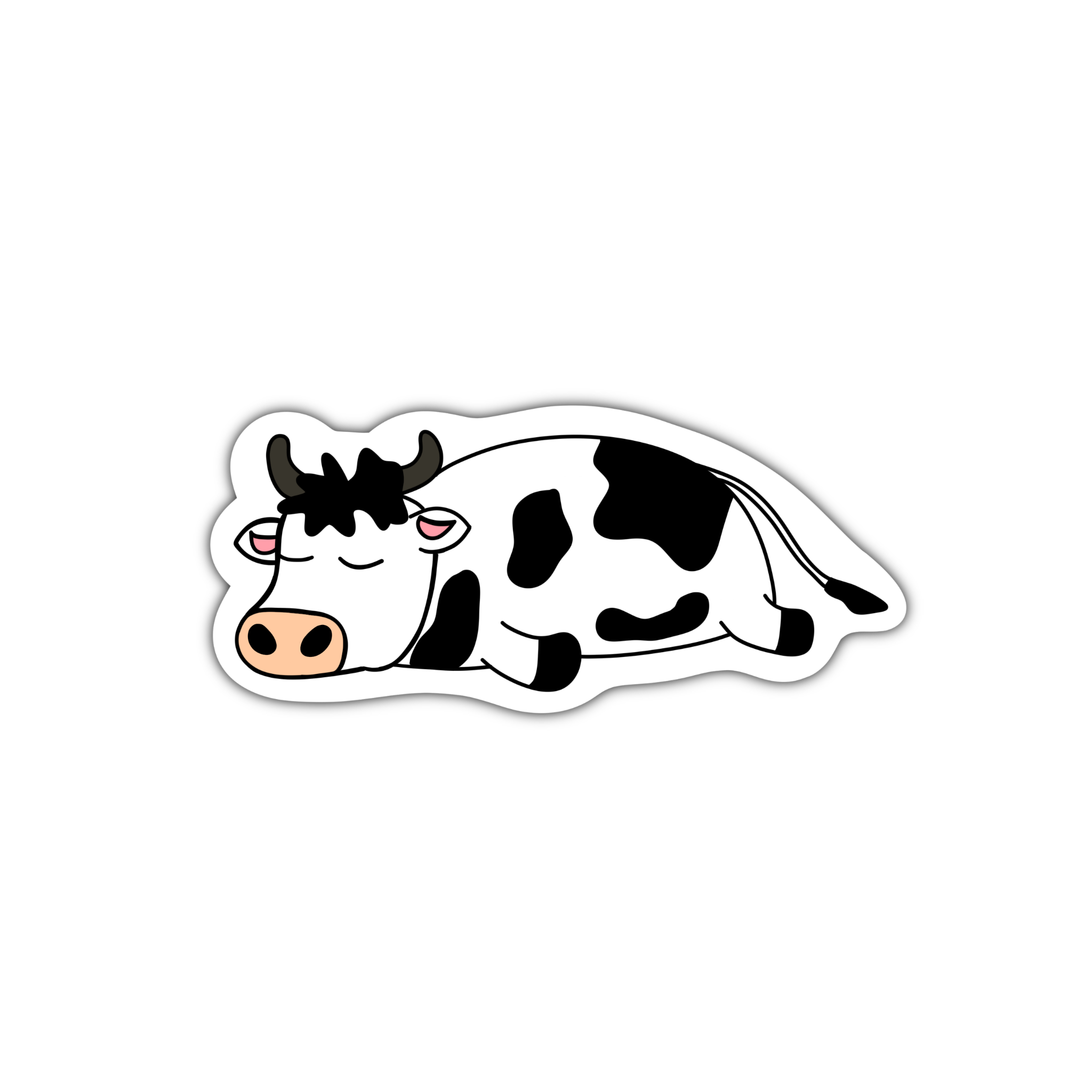 Sleeping Cow Sticker